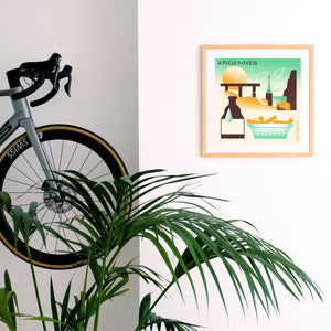 Ardennes Inspired Cycling Print by Roel